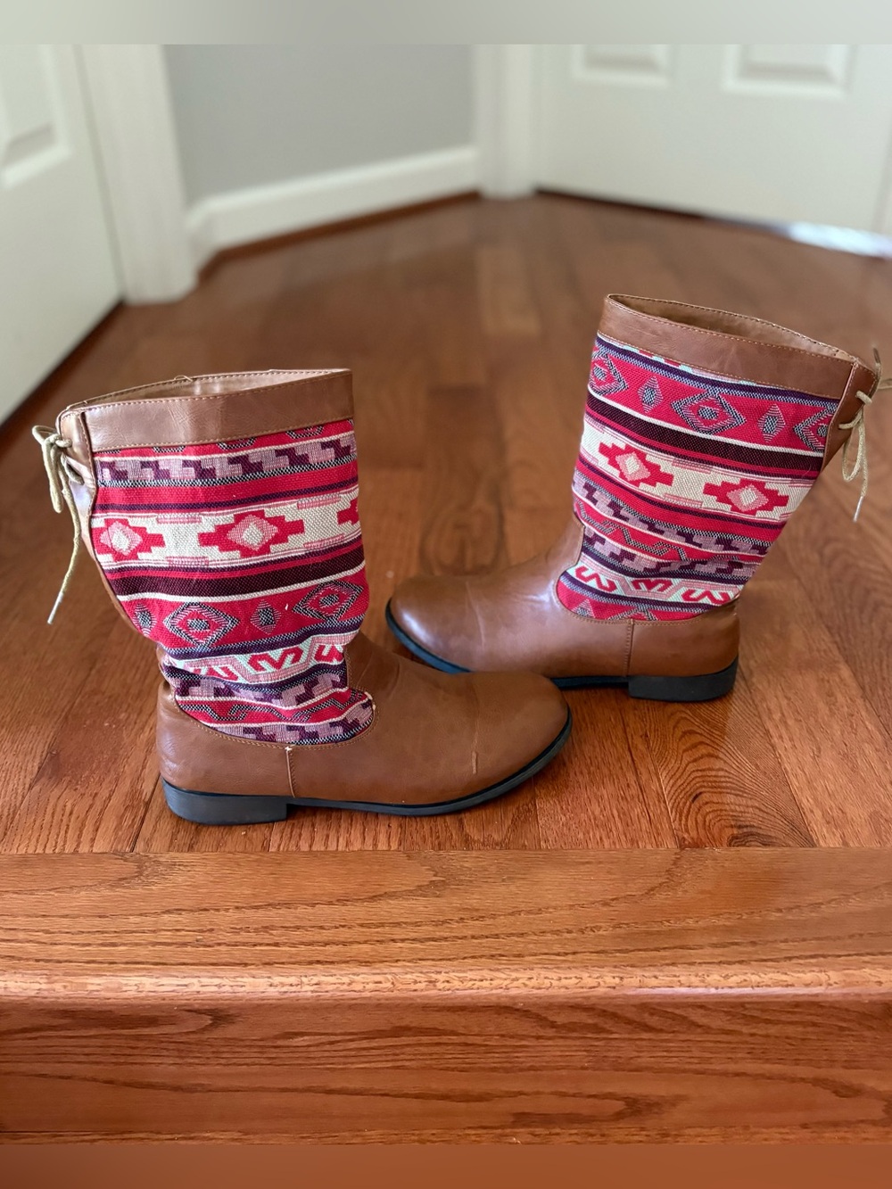 Rue21 Aztec/Western slouch mid-calf boots